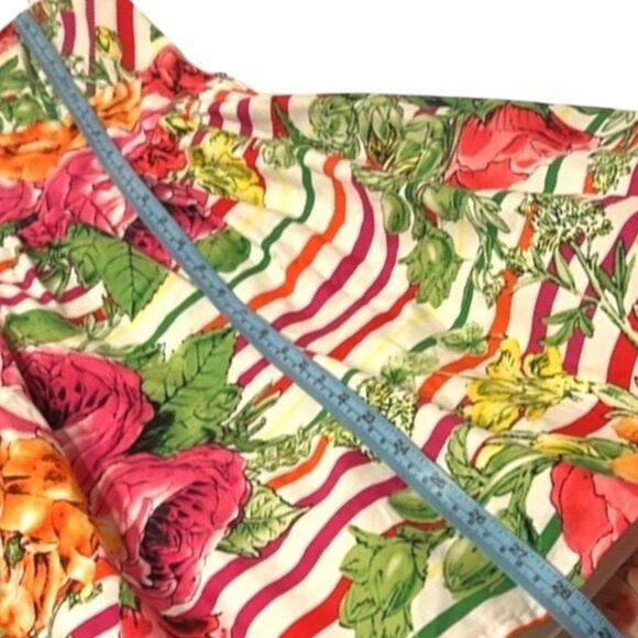 B. Darlin Strapless Dress Y2K Floral Stripe w/ Heart Belt Lined M NWOT - Picture 6 of 11